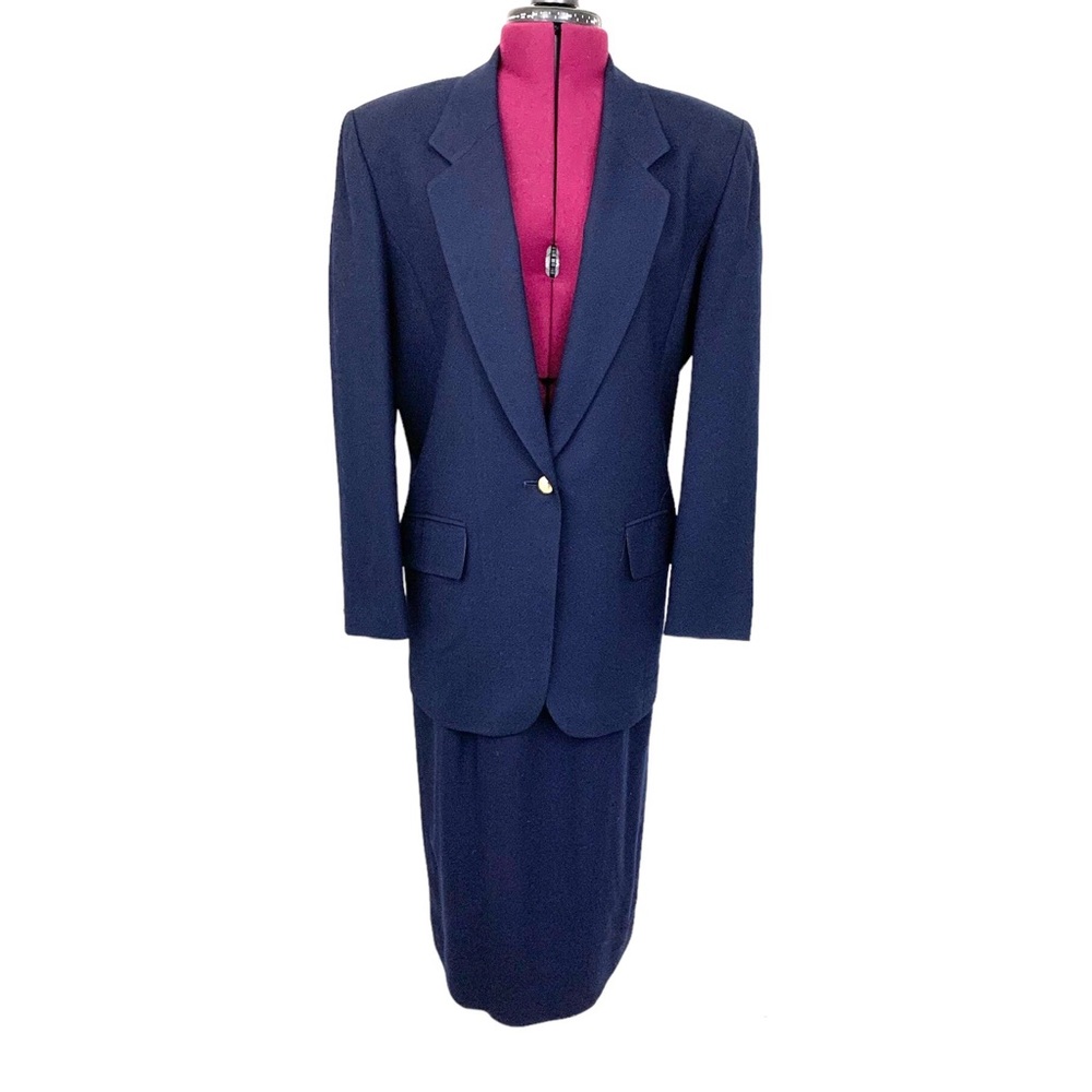 Pendleton Navy Two-Piece Skirt Suit